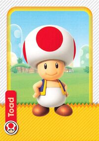 Toad card from the Super Mario Trading Card Collection