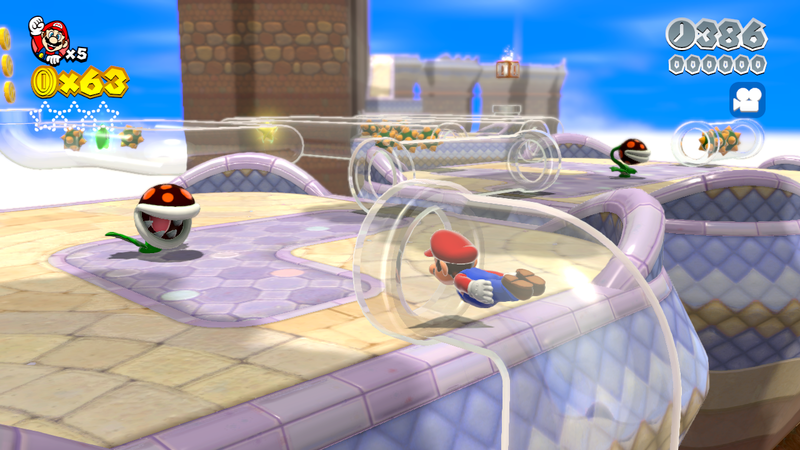 File:SM3DW Mario in Clear Pipe.png