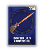 The Bowser Jr.'s Paintbrush card from The Super Mario Galaxy Movie Collectible Cards