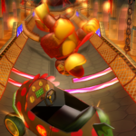 Donkey Kong performing a Trick in Mario Kart Wii