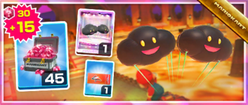 The Rainy Balloons Pack from the Wild West Tour in Mario Kart Tour