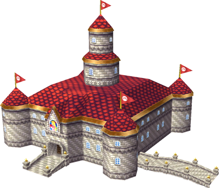 File:MKW Peach Castle model.png