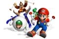 Mario, Luigi, Donkey Kong, and Yoshi playing Avalanche!