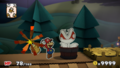 Mario fights the Fire Piranha Plant.