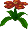 A dangerous Shy Guy Jungle flower from Paper Mario: Sticker Star.