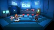 Mario practicing Block timing in the Battle Lab