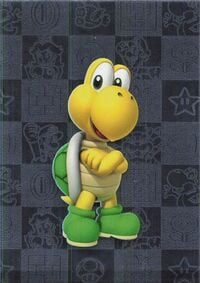 Green Koopa Troopa silver card from the Super Mario Trading Card Collection