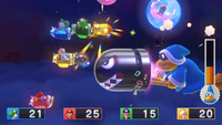 Kamek summons a Banzai Bill in Kamek's Rocket Rampage in Mario Party 10.