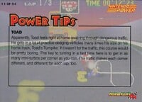 One of the Mario Kart 64 Collectible Trading Cards.