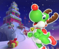 Course icon of Merry Mountain with Yoshi (Reindeer)