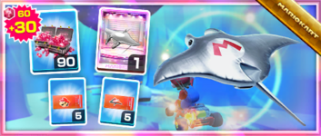 The Silver Manta Glider Pack from the Doctor Tour in Mario Kart Tour
