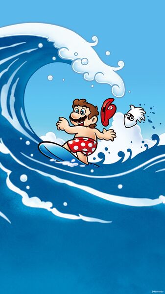 File:My Nintendo Surfing Mario wallpaper smartphone.jpg