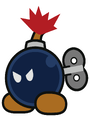 Sprite of a Mega Bob-omb, from Paper Mario: Color Splash