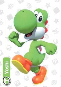 Yoshi character card from the Super Mario Trading Card Collection