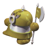 Artwork of Axem Yellow from Super Mario RPG: Legend of the Seven Stars