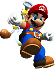 Mario landing with F.L.U.D.D.