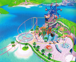 Official screenshot of Pinna Park from Super Mario Sunshine.