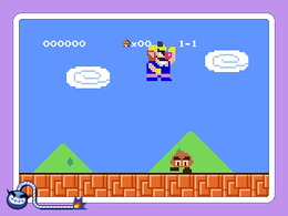 The microgame Super Wario Bros. from WarioWare Gold