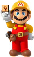 Official artwork of Builder Mario from Super Mario Maker.
