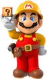 Official artwork of Builder Mario from Super Mario Maker.