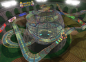 The icon for Wario Colosseum, from Mario Kart Double Dash!!.