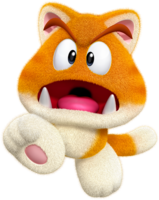 Artwork of Cat Goomba from Super Mario 3D World.
