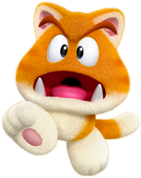 Artwork of Cat Goomba from Super Mario 3D World.