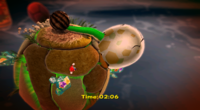 A screenshot of the Dino Piranha Speed Run mission in Good Egg Galaxy.