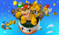Bowser and his army in a Clown Car.