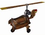 Artwork of the Gyrocopter from Donkey Kong Country 3: Dixie Kong's Double Trouble!