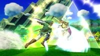 Link's Triforce Slash in Super Smash Bros. for Wii U.