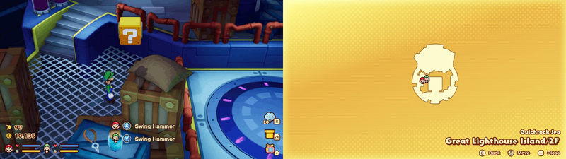 Block 7 in the Gulchrock Sea Great Lighthouse Island from Mario & Luigi: Brothership