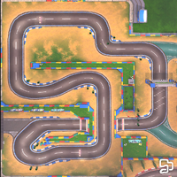 Mario Circuit 2 as it appears in Mario Kart World