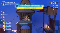 The Atop the Pirate Watchtower side Quest in Mario + Rabbids Sparks of Hope