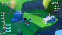 A trail of footsteps leading to a Cleansing Elixir in Terra Flora.