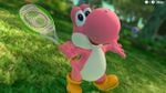 Pink Yoshi's entrance pose