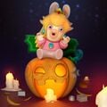 Artwork from Rabbid Peach's Instagram account celebrating Halloween 2020