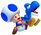 Artwork of Blue Toad with a Bubble Baby Yoshi in New Super Mario Bros. U