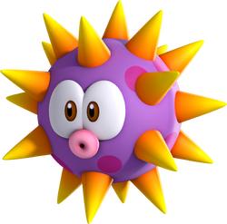 Artwork of an Urchin from New Super Mario Bros. U