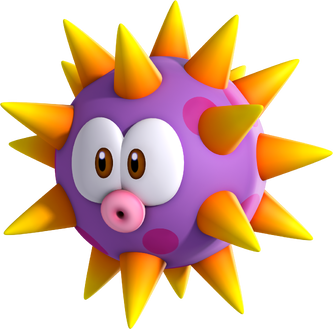 Artwork of an Urchin from New Super Mario Bros. U