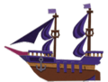 World map icon of the Captain's Ship