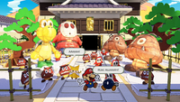Folded Soldiers and Paper Macho versions of Koopa Troop minions in Paper Mario: The Origami King