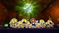 Faceless Toads in Paper Mario: The Origami King
