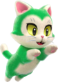 A green kitten