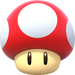 Artwork of a Dash Mushroom in Super Mario Party. Also used for Super Mushroom in Super Mario Bros. Wonder, and Mushroom for Super Mario Party Jamboree.