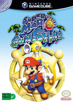 Early French box art for Super Mario Sunshine.