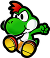 Yoshi in Paper Mario: The Thousand-Year Door (Nintendo Switch).