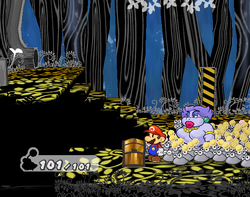 Last treasure chest in The Great Tree of Paper Mario: The Thousand-Year Door.