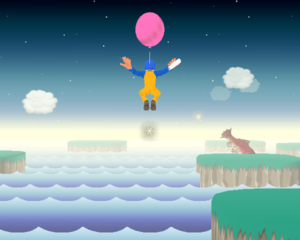 Balloon Fight in WarioWare: Smooth Moves.