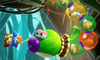 Bowser Jr. and Kamek encountering A Gobbobble from Yoshi and the Mysterious Book.